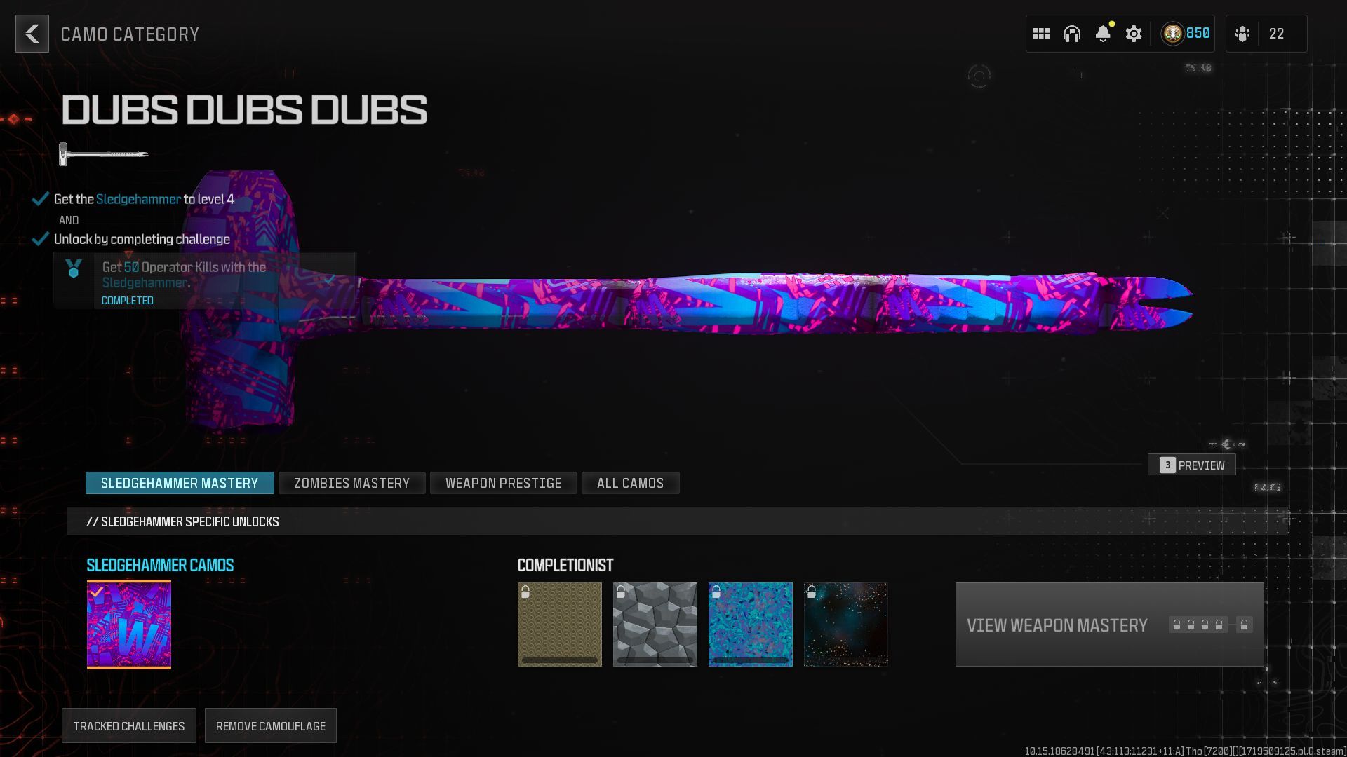 Getting hands on the Dubs Dubs Dubs camo in MW3 and Warzone (Image via Activision)