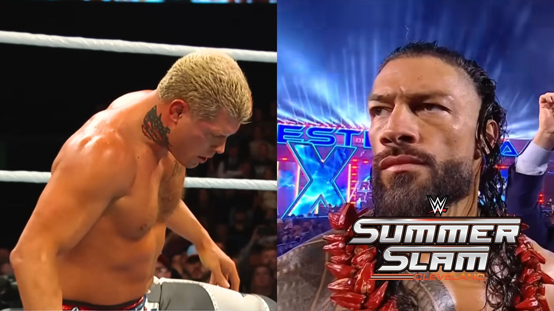 The Current and former undisputed champions: Cody Rhodes and Roman Reigns.
