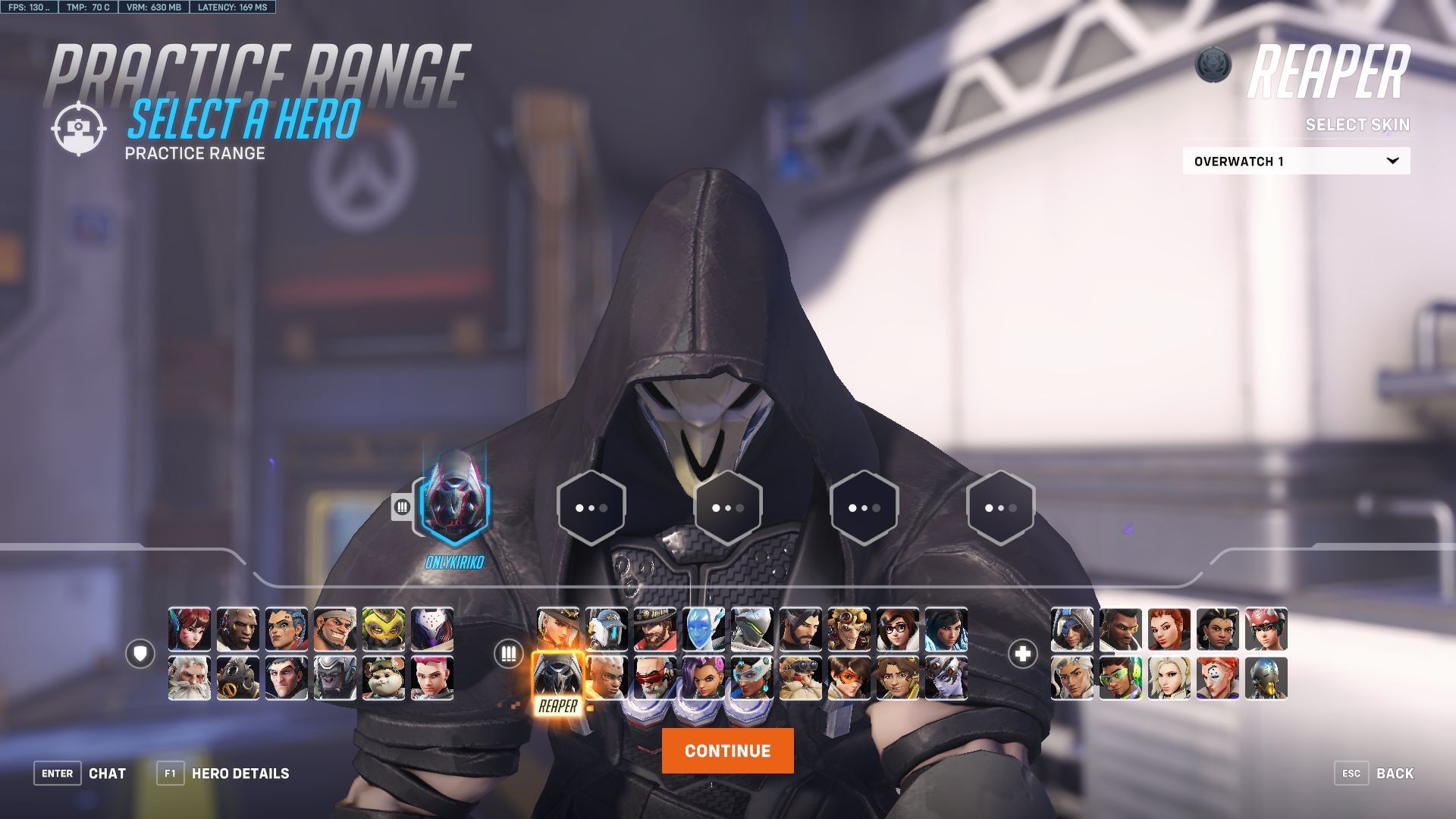 Hero selection screen in Overwatch 2 (Image via Blizzard)