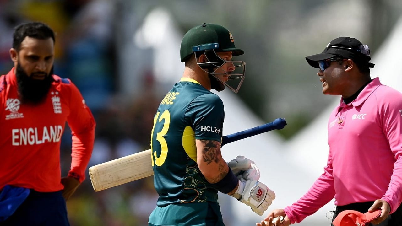 मैथ्यू वेड पर आईसीसी ने की कार्रवाई (Photo Courtesy: ICC)                               