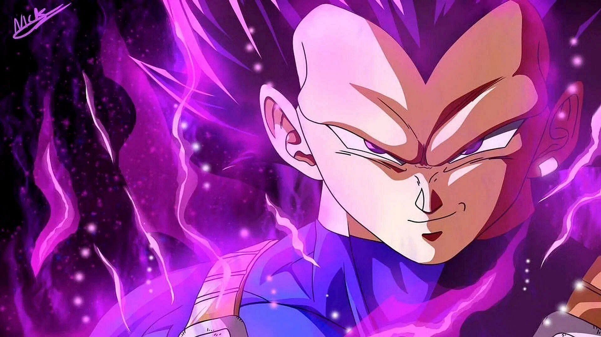 Vegeta using Ultra Ego (Image via Shueisha and Deviantart/Roccomanga)