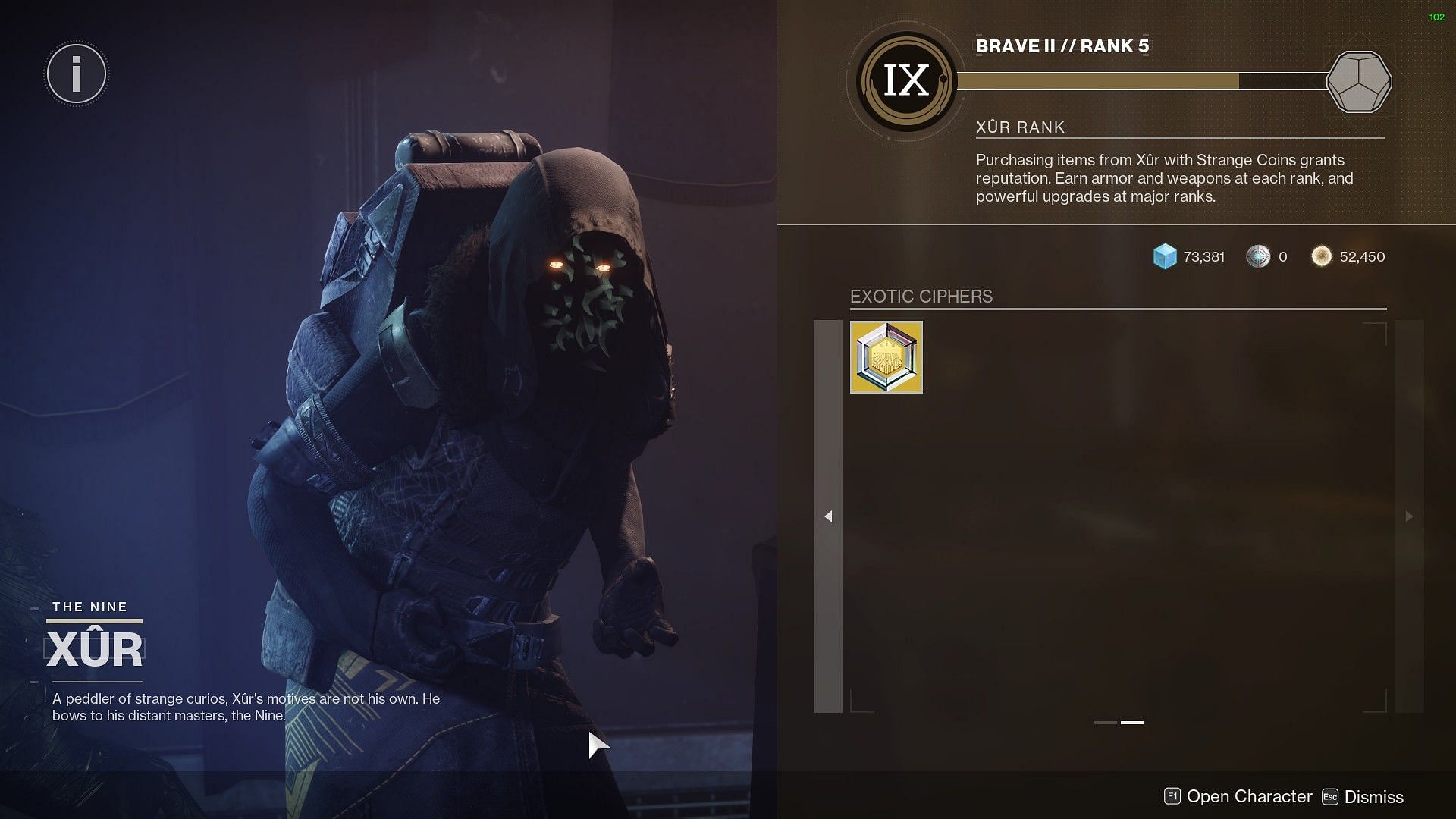 Xur inventory this week in Destiny 2 (Image via Bungie) 