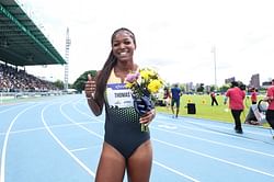 In Pictures: Gabby Thomas makes a dominant comeback in 200m at NYC Grand Prix after disappointing run at the LA Grand Prix