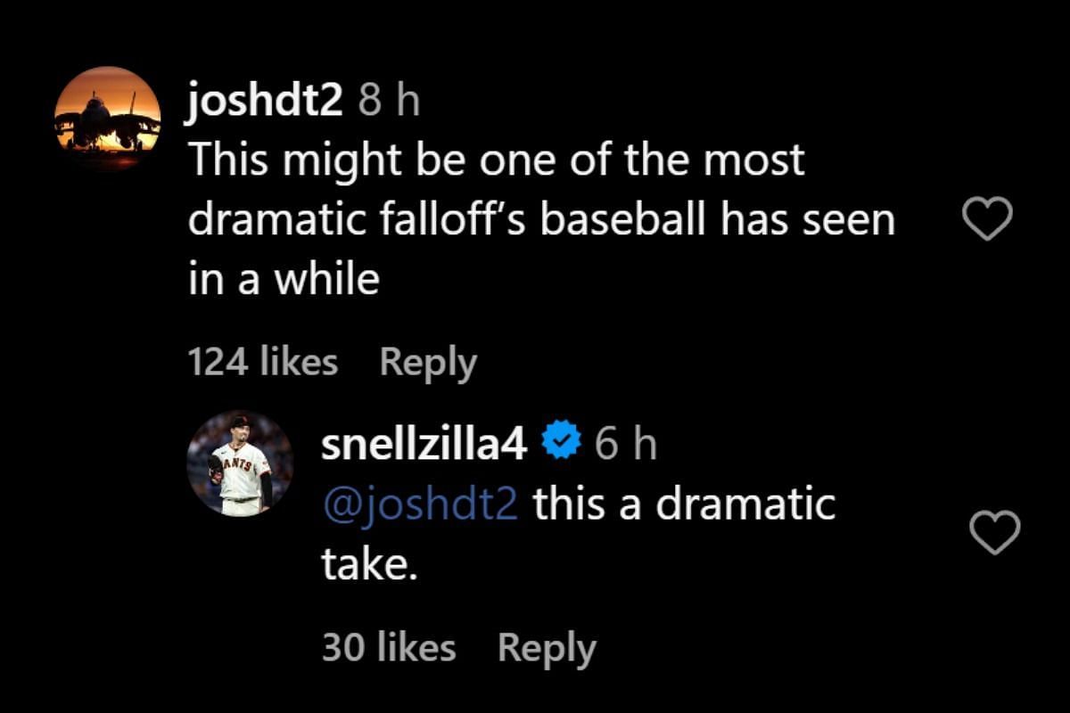 Blake Snell&#039;s reply on fan&#039;s comment