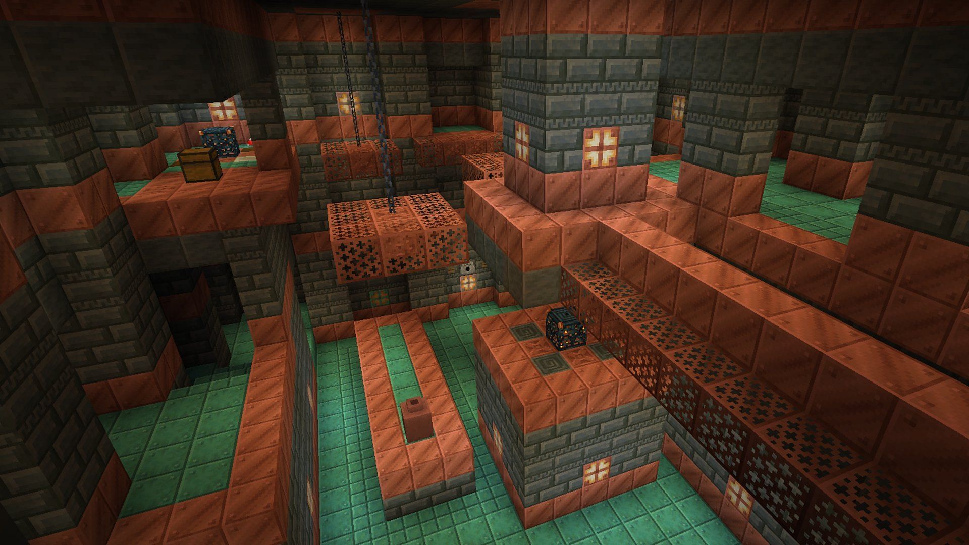 Trial chambers in Minecraft will rarely spawn in deep dark biome (Image via Mojang Studios)