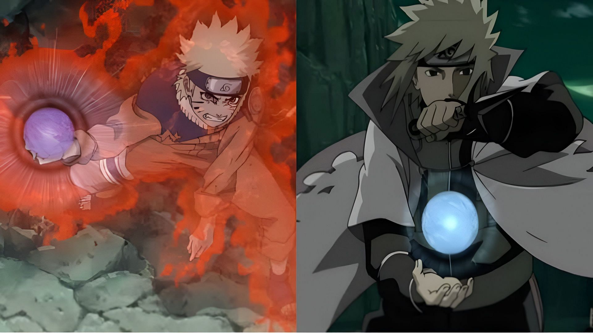 Naruto (left) and Minato (right) as seen in the anime (Image via Studio Pierrot)