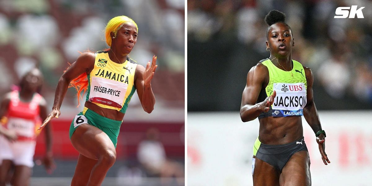 Shelly-Ann Fraser-Pryce and Shericka Jackson will be competing at the Jamaican National Championships to qualify for Paris Olympics. PHOTO: All from Getty