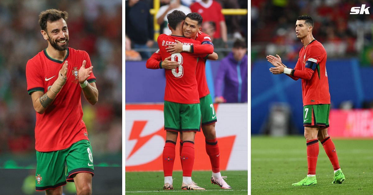 Cristiano Ronaldo and Bruno Fernandes (image via Getty)