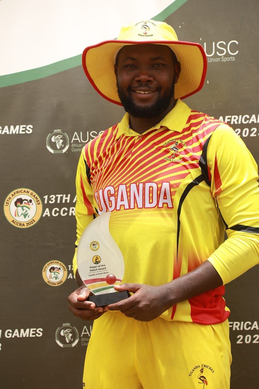 Roger Mukasa of Uganda (Credits: X / CricketUganda)