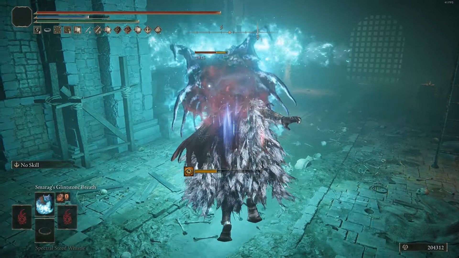 Glintstone Breath is a deadly incantation. (Image via FromSoftware || YouTube/Rhinehart)