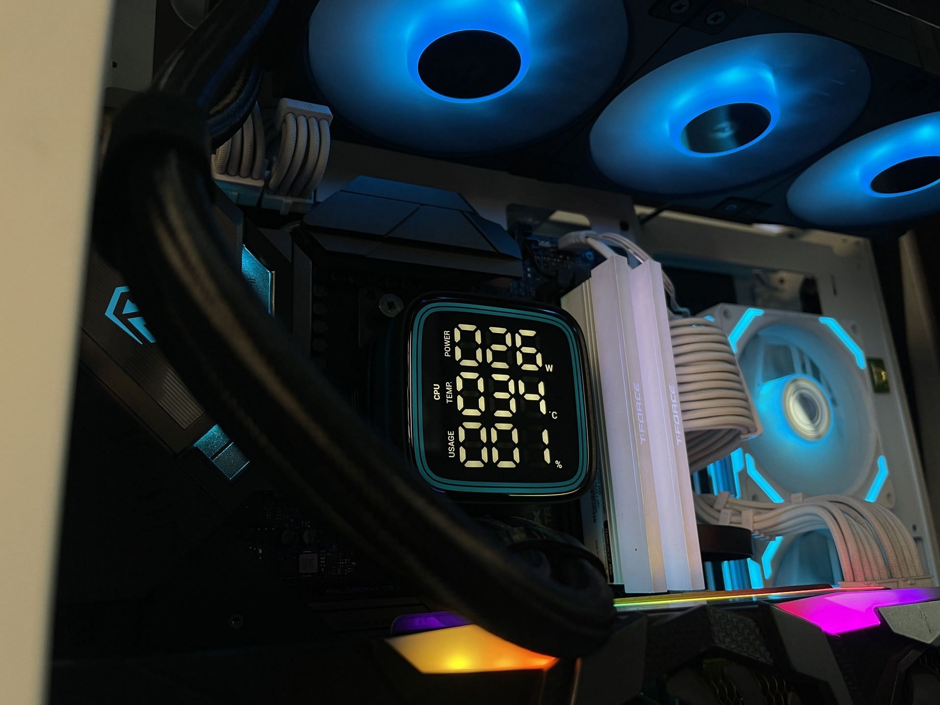 DeepCool LD360 AIO installed on the test bench (Image via Sportskeeda)