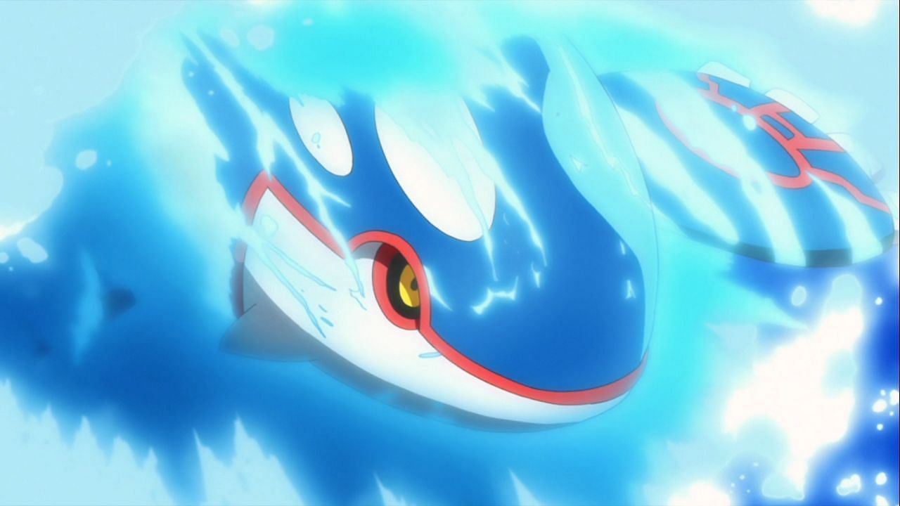 Kyogre is a very good rain setting and abuser thanks to its typing benefiting from the condition (Image via The Pokemon Company)