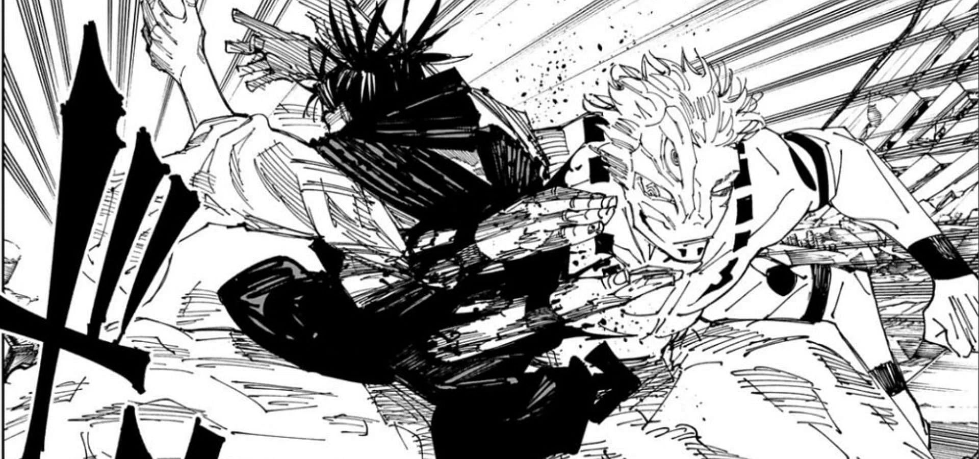 Choso fighting Sukuna (Image via Shueisha)