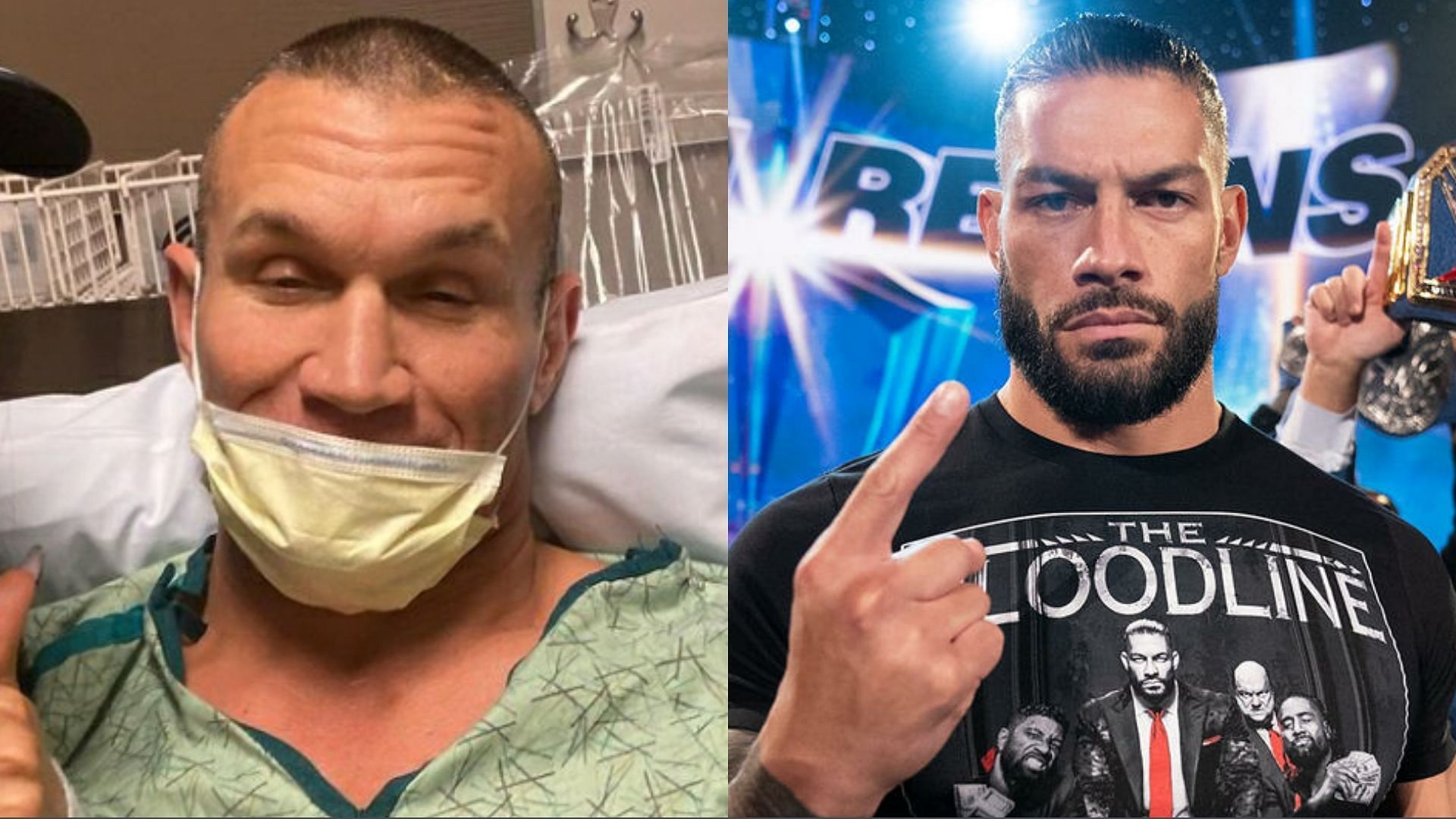 Randy Orton (left); Roman Reigns (right)