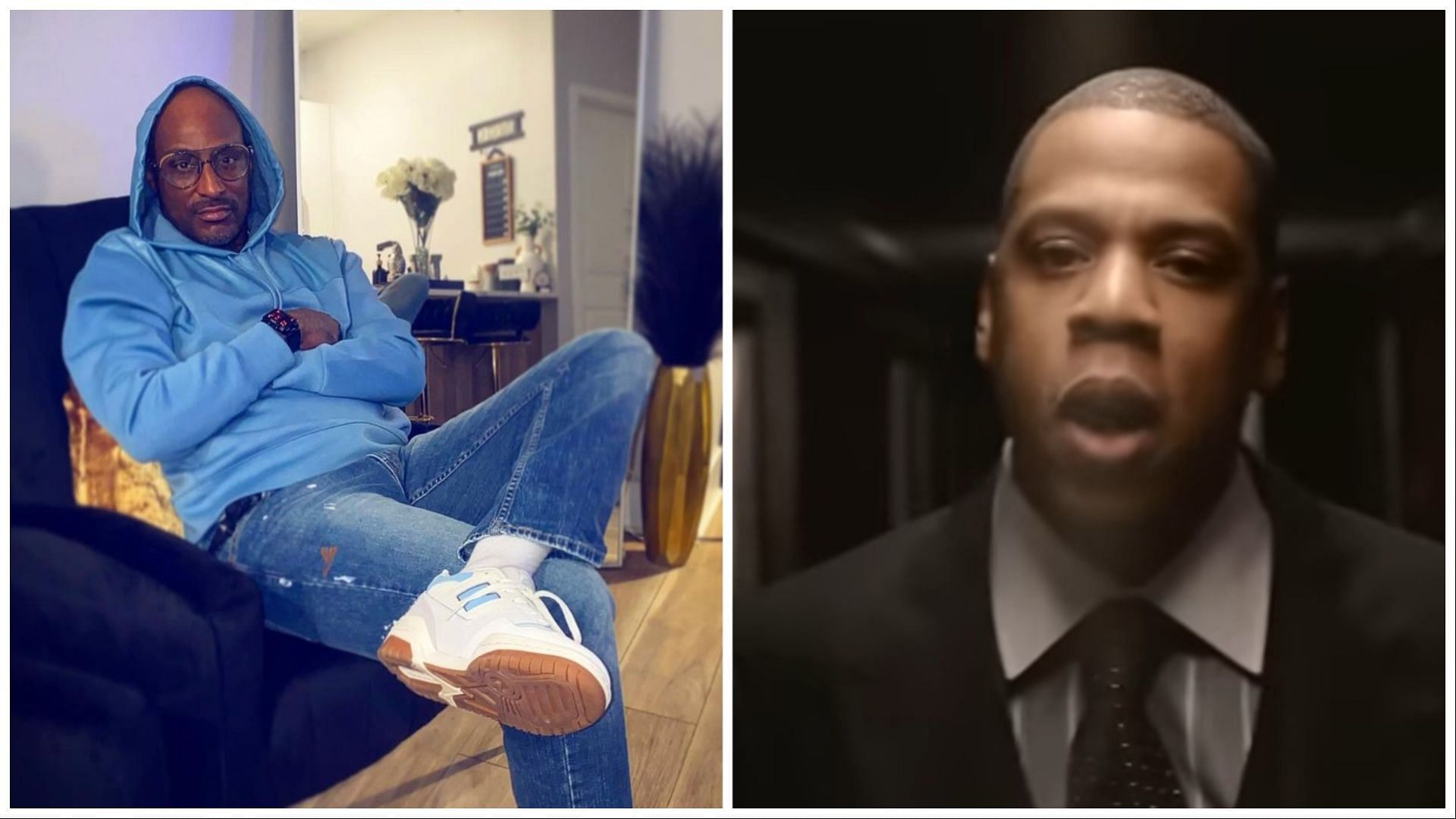 Oschino and Jay-Z, (Images via @oschinovasquez1/Instagram and Jay-Z/YouTube) 