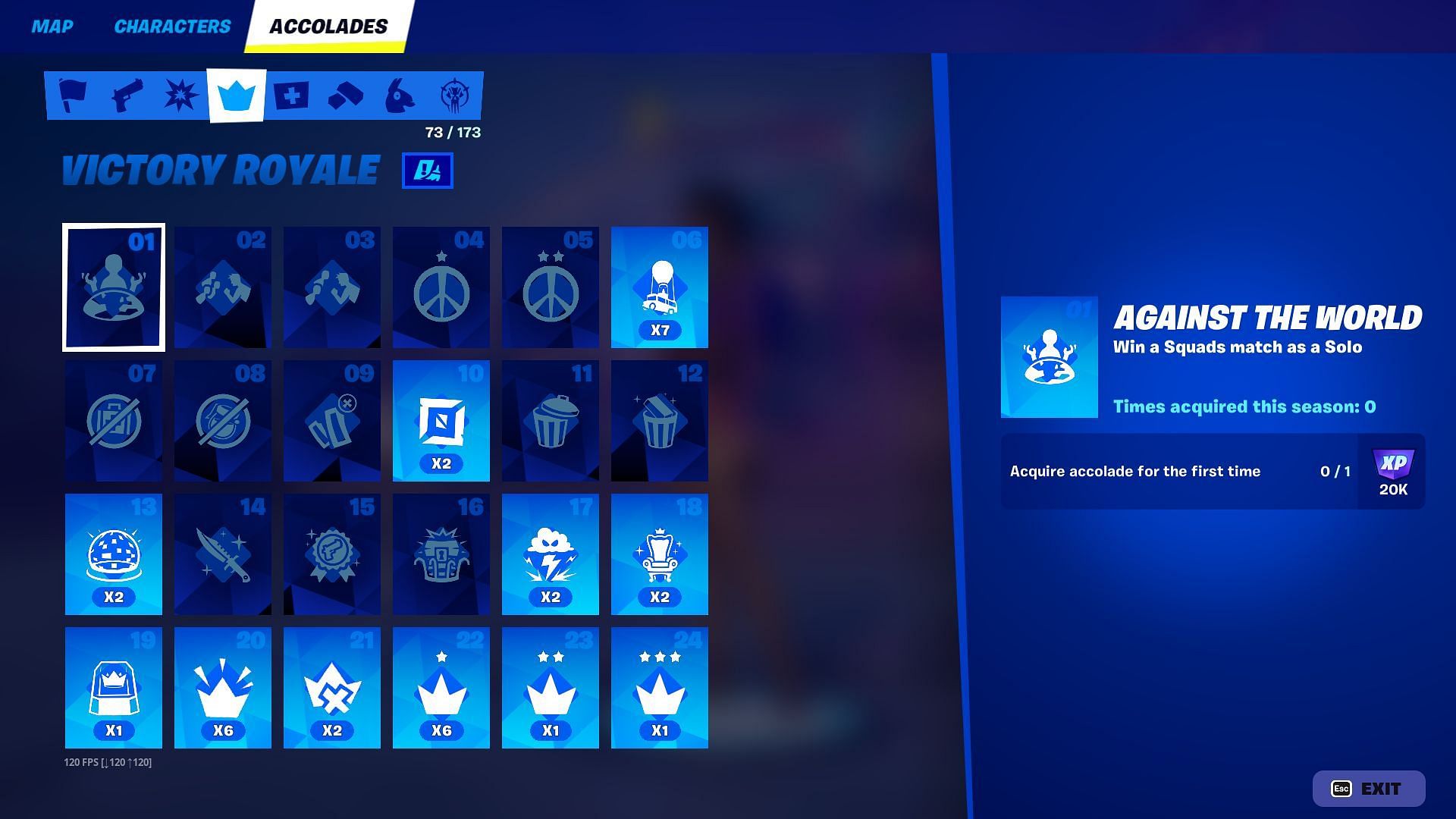 Victory Royale Accolades in Fortnite Chapter 5 Season 3 (Image via Epic Games)