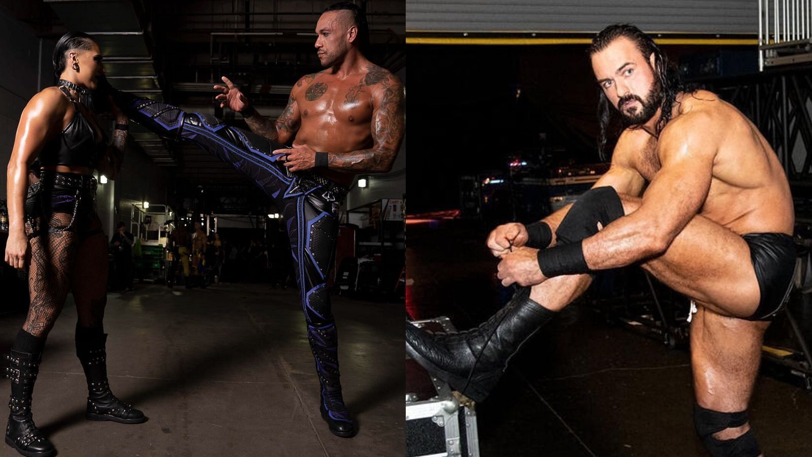 The Terror Twins (left); Drew McIntyre (right)