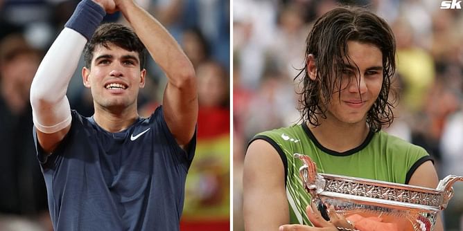 Comparing Rafael Nadal and Carlos Alcaraz's first French Open finals: Who did it better?