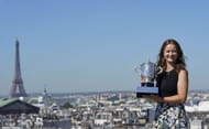 Barbora Krejčíková after winning the French Open in 2021