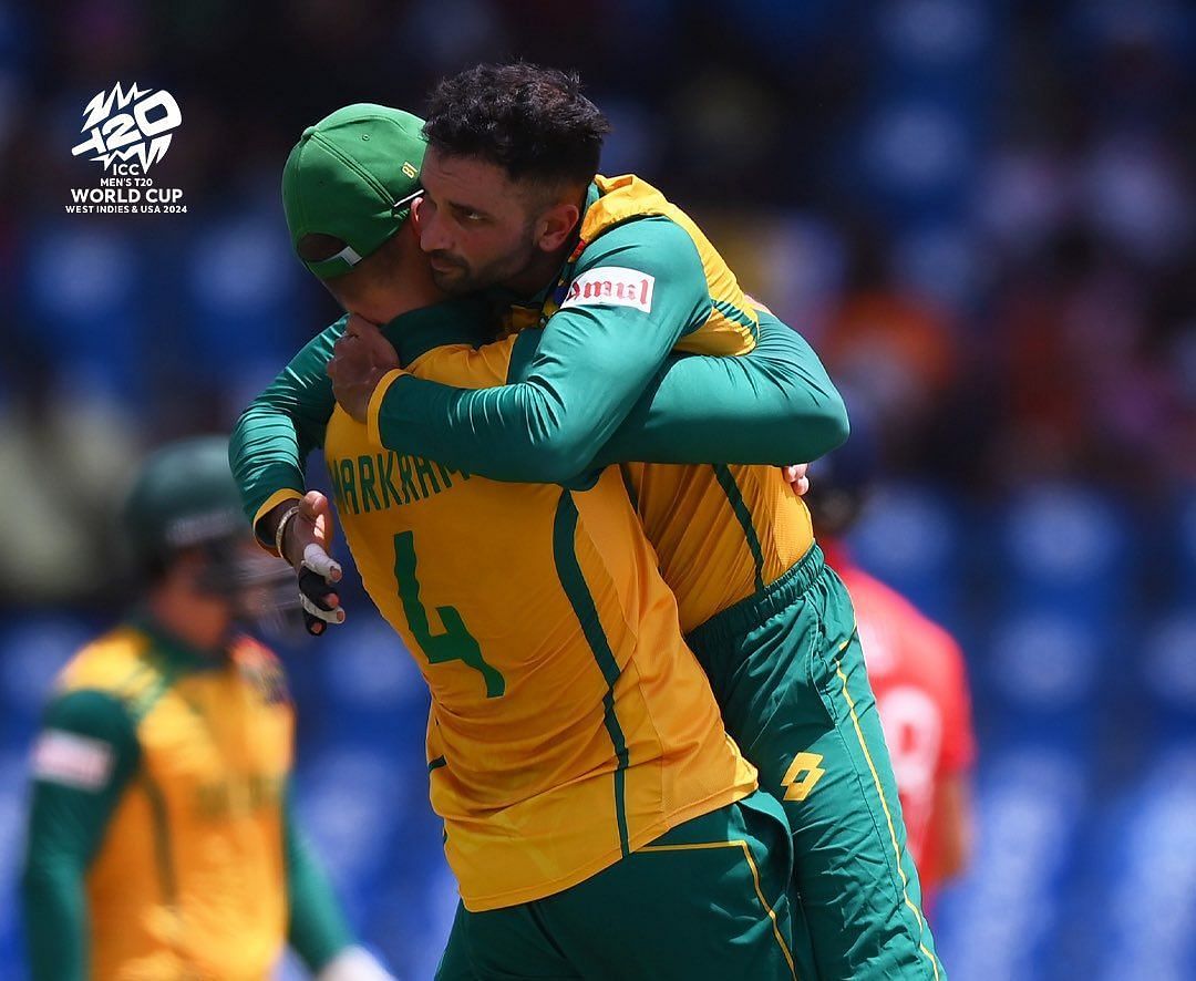 Aiden Markram celeberates the wicket. (Credits: Twitter)