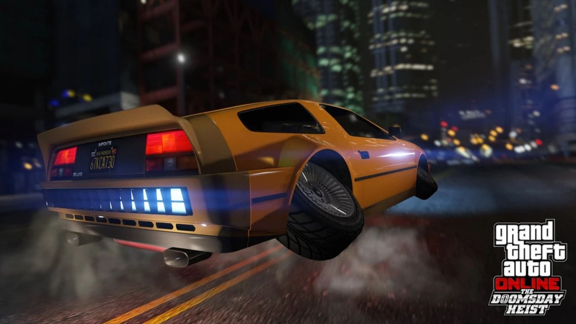A promotional image of the Imponte Deluxo in Grand Theft Auto Online (Image via Rockstar Games)