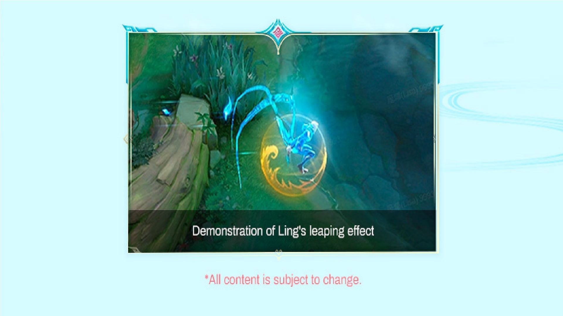 Different effects have been added to Ling&#039;s jump from one wall to the other (Image via Moonton Games)