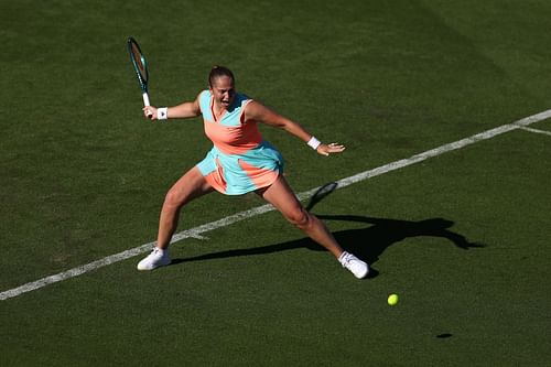 Jelena Ostapenko at the 2024 Rothesay International. (Photo: Getty)