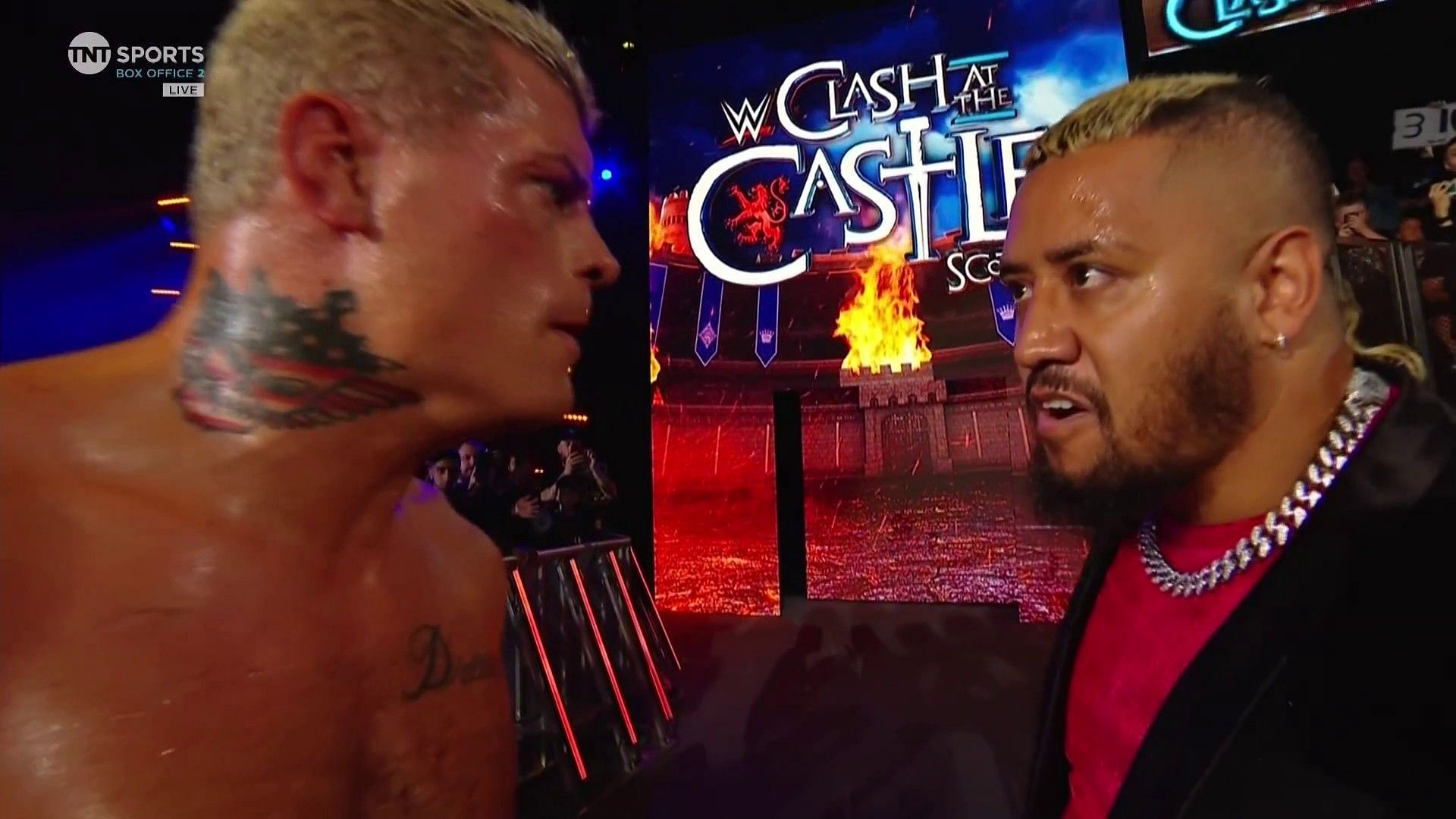 Cody Rhodes and Solo Sikoa at Clash at the Castle