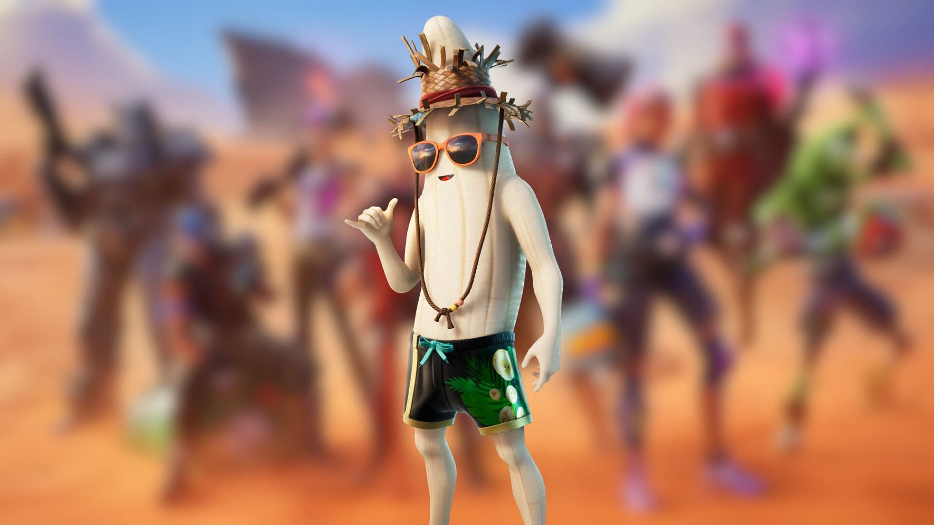 Fortnite already has a Summer-inspired Peely outfit. (Image via Epic Games)