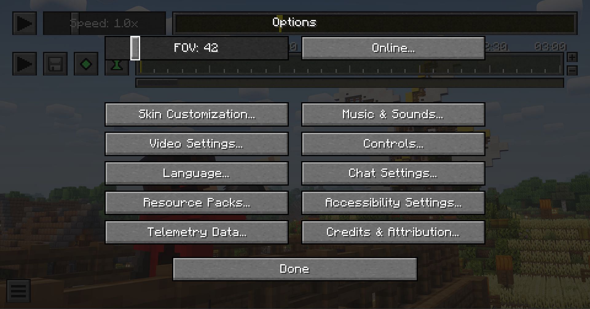 Altering the FOV is recommended (Image via Mojang)