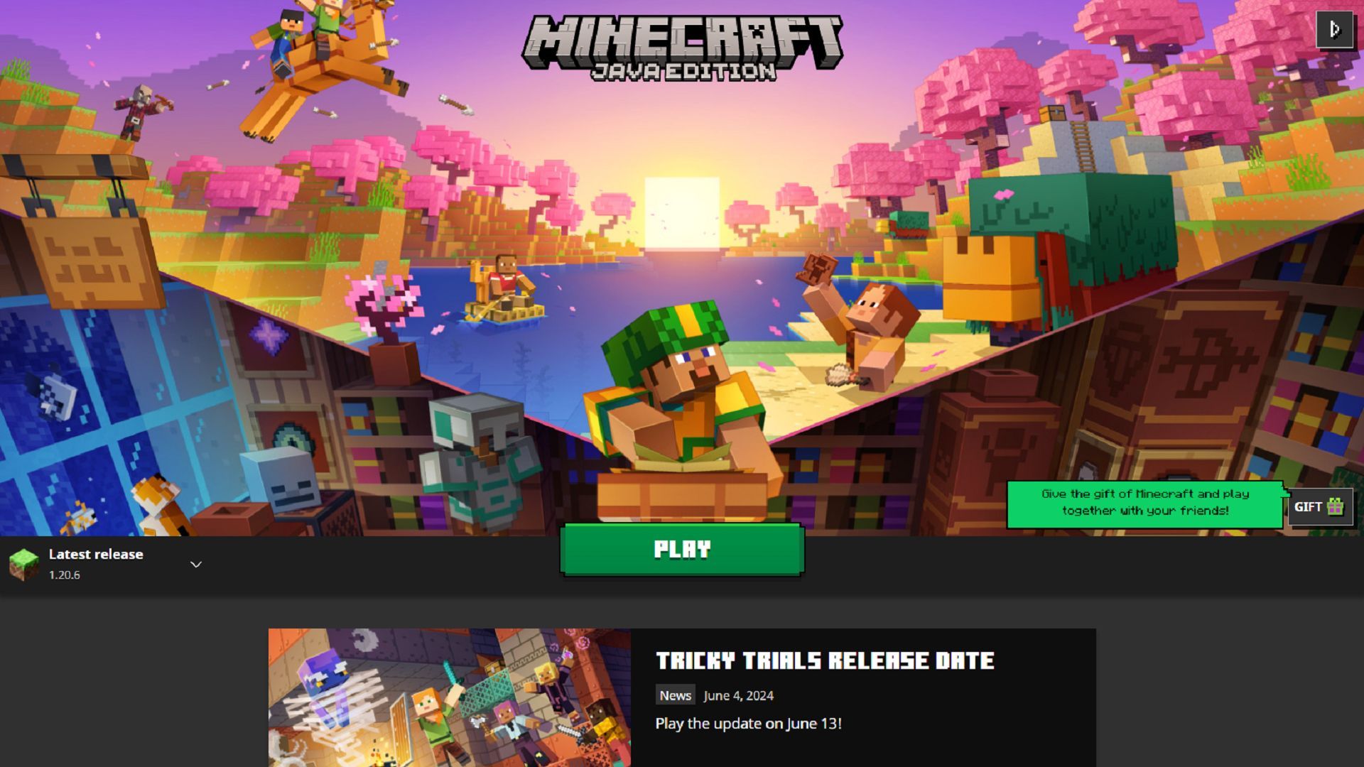 Minecraft Java players can easily update the game via the game&#039;s official launcher (Image via Mojang)