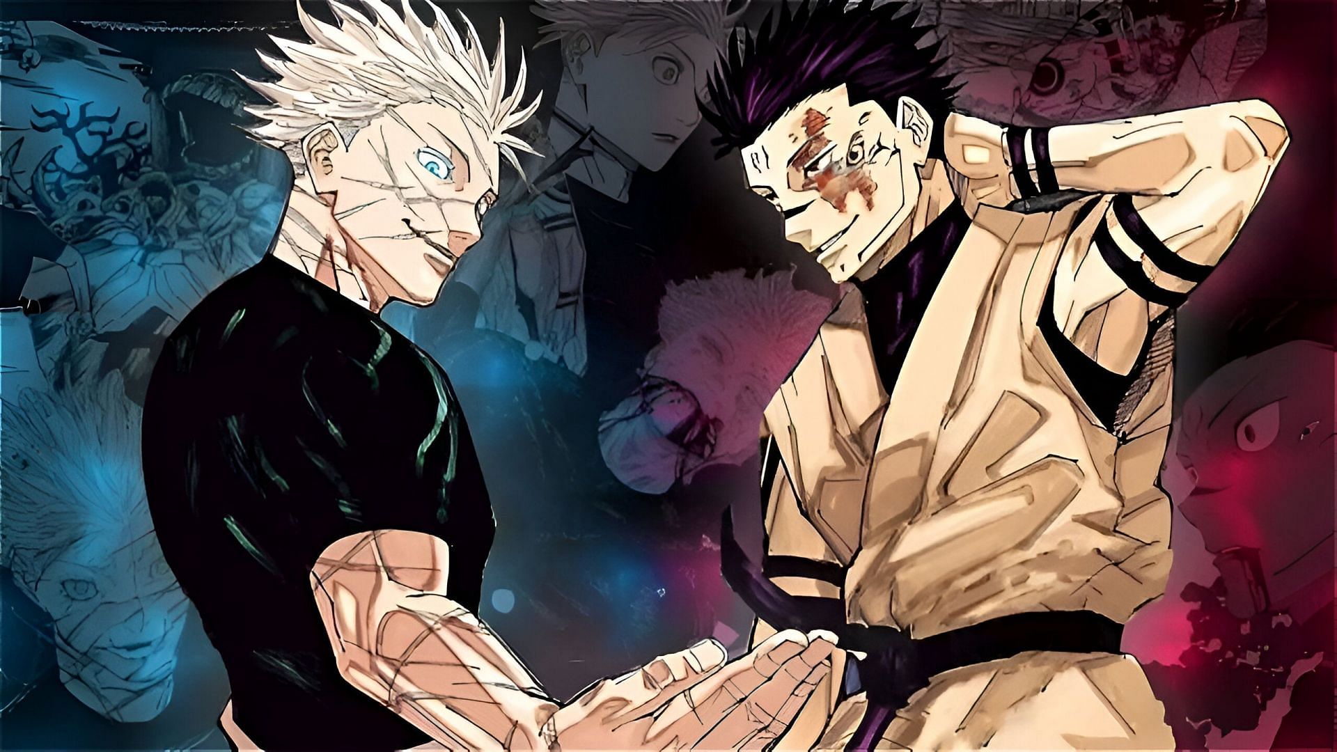 Gojo (left) and Sukuna (right) (Image via Shueisha)