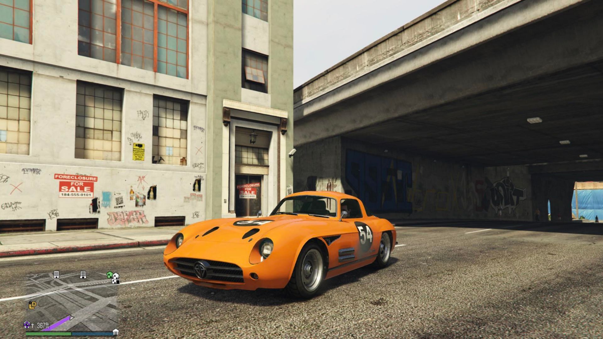 A picture of Benefactor Stirling GT in Los Santos (Image via Rockstar Games || Joshtheboss732/Reddit)