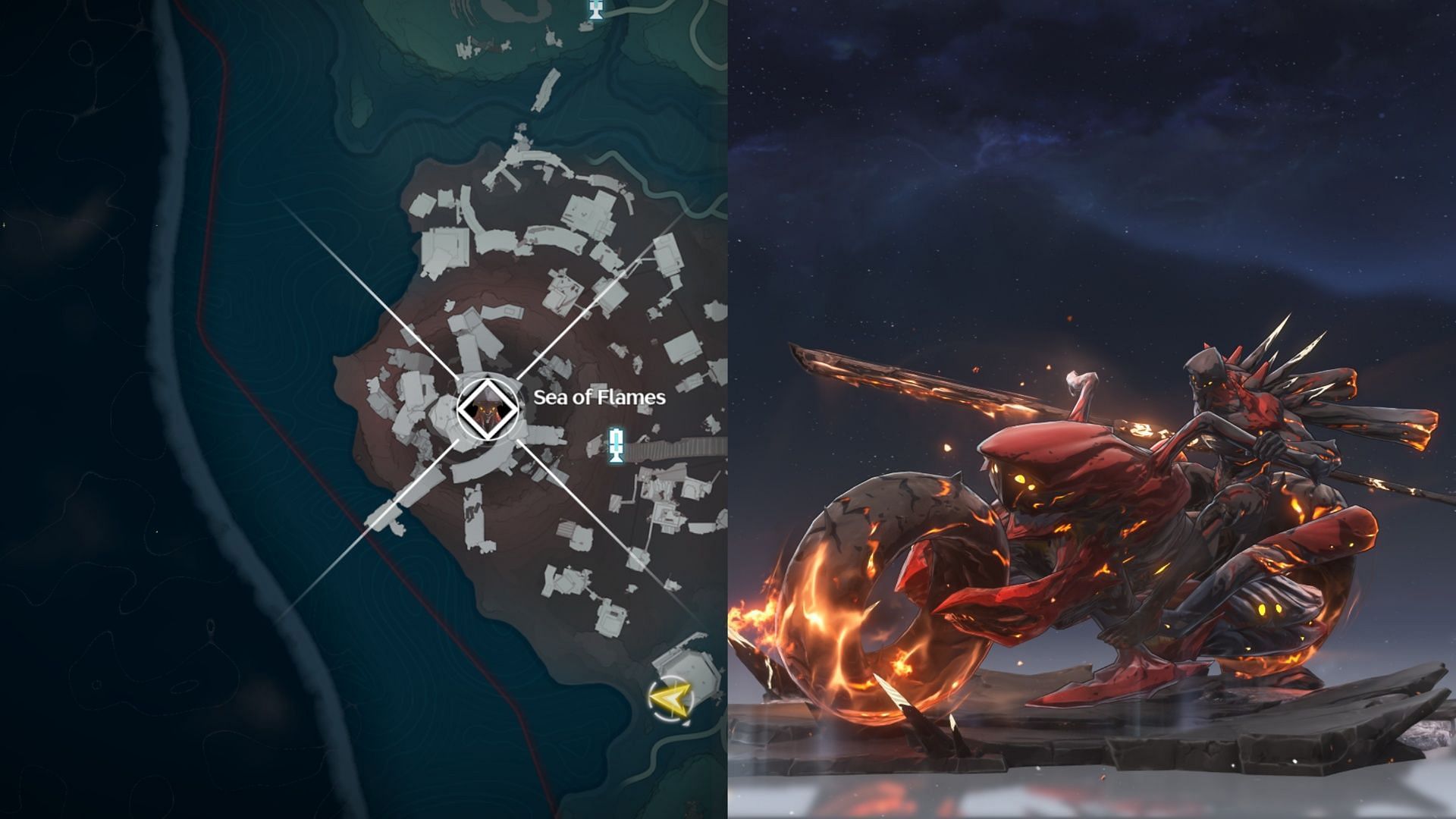 Inferno Rider location (Image via Kuro Games)