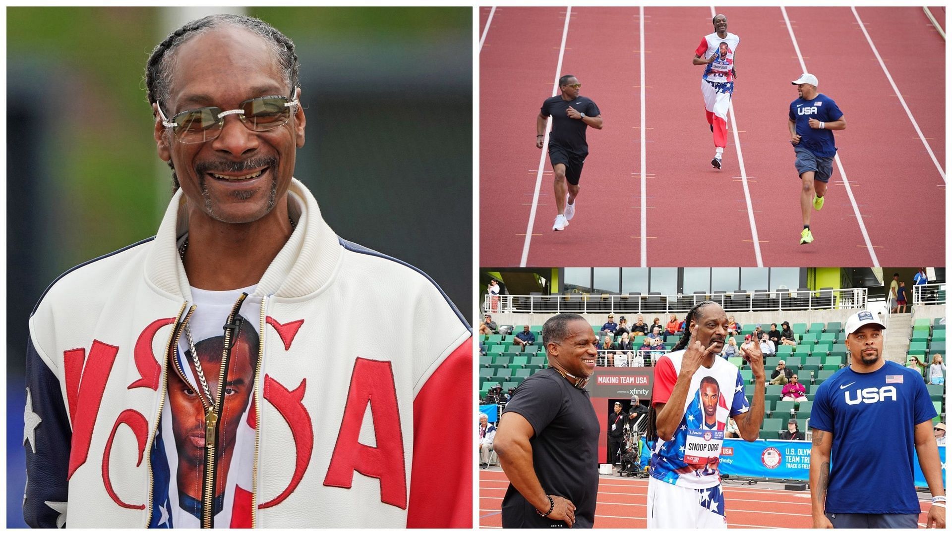 Snoop Dogg ran the 200m exhibition race at the 2024 U.S Olympic trials (Image via X/@SnoopDogg)