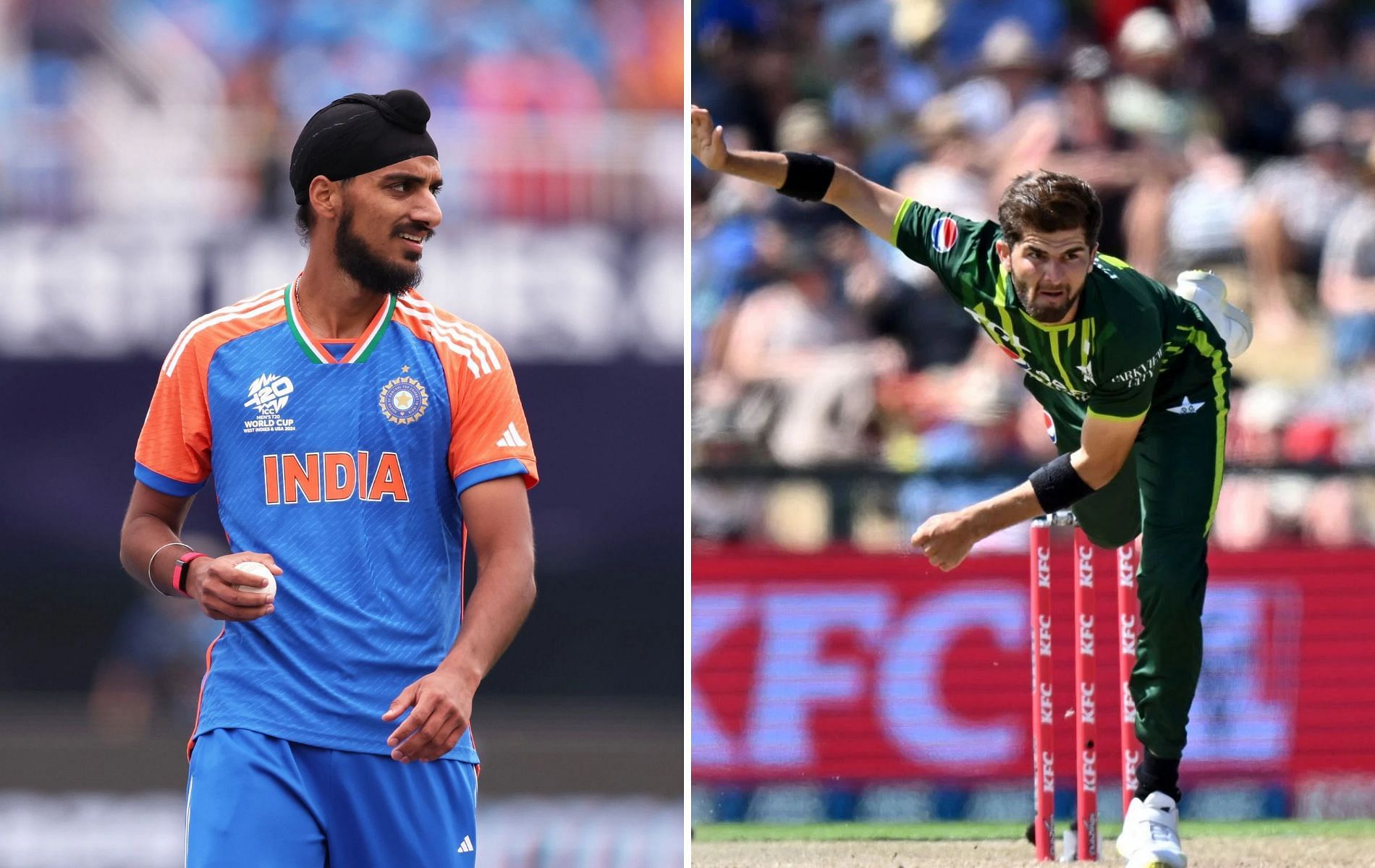Arshdeep Singh (L) and Shaheen Afridi.