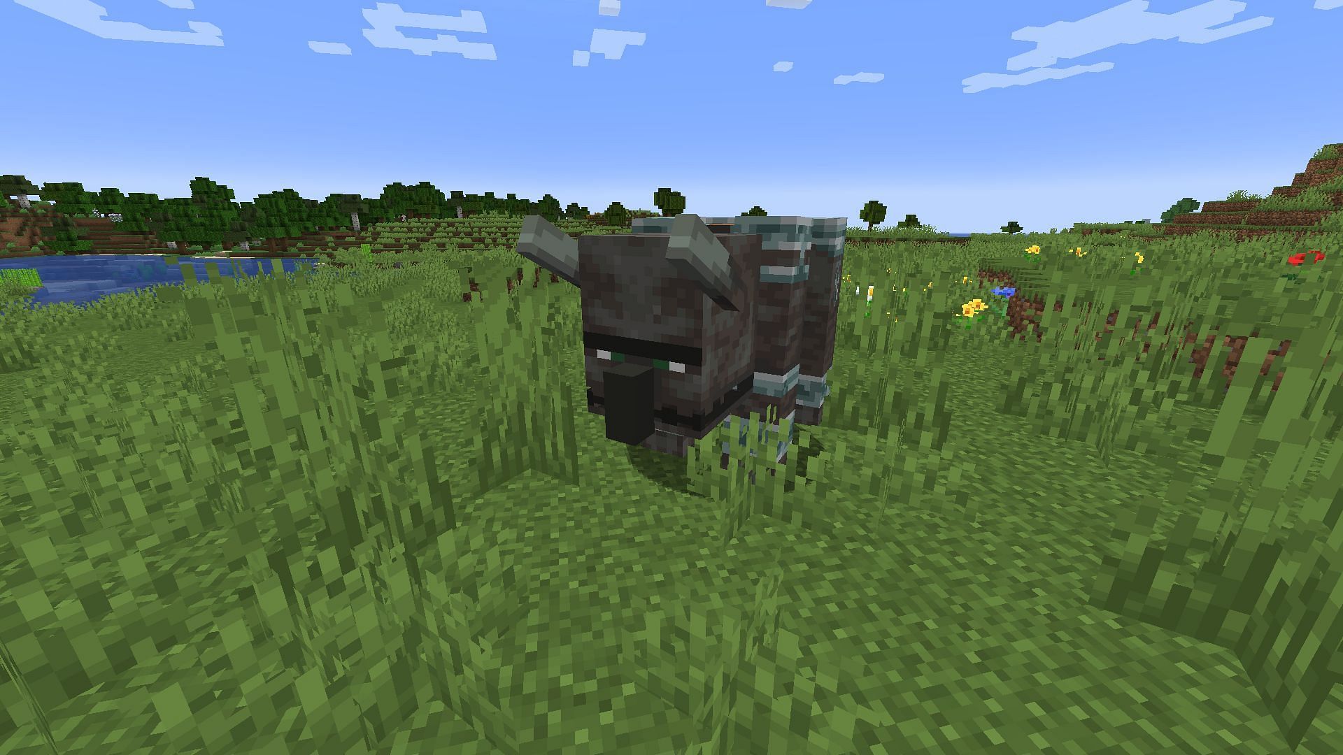 A ravager in a field (Image via Mojang)