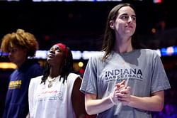WATCH: Caitlin Clark has fun at U.S. Olympic Swimming Trials 2024 as she & Indiana Fever team visit Lucas Oil Stadium