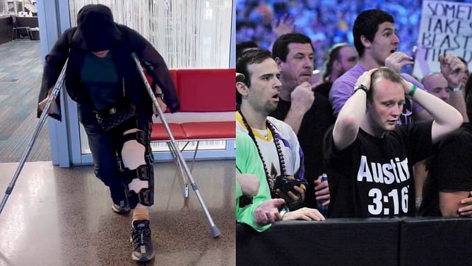 Female WWE star spotted using crutches in a new video