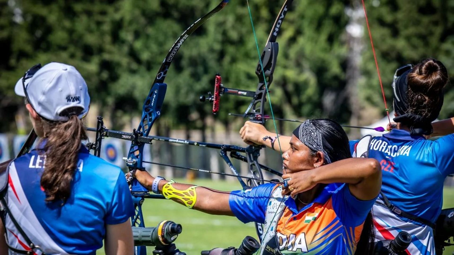 Indian recurve archery teams on the brink of Paris 2024 Olympics qualification (Image via Indian Archery/ Instagram)