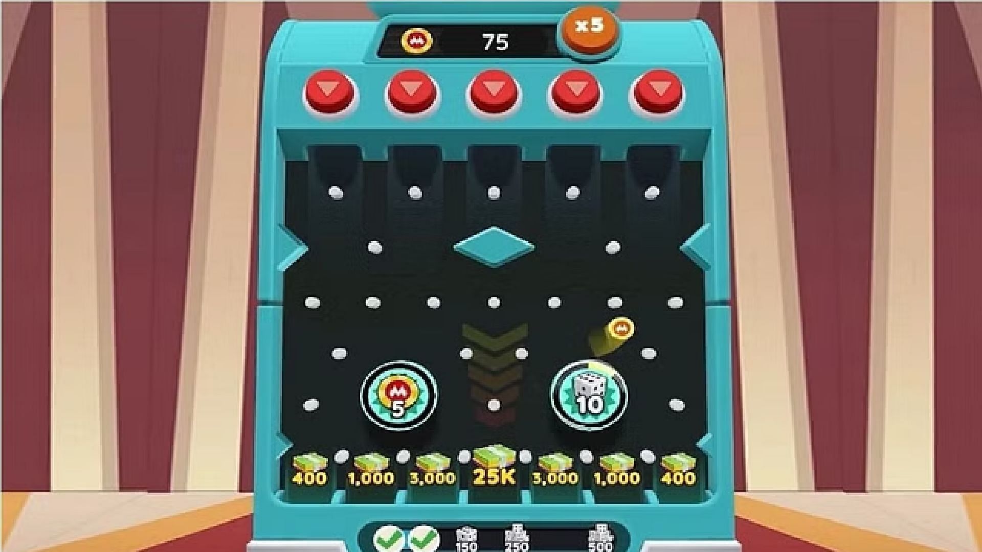 Here is how to play the Peg-E prize drop event mini-game. (Image via Scopely)