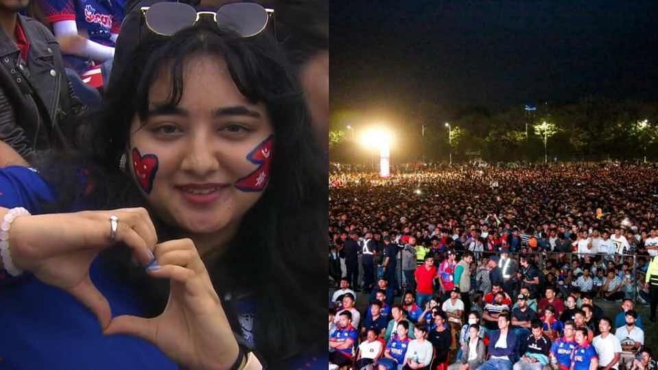 Nepal fans took over the Grand Prairie Stadium yesterday (Image: X/Hotstar)