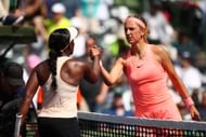 Sloane Stephens and Victoria Azarenka at Miami Open 2018