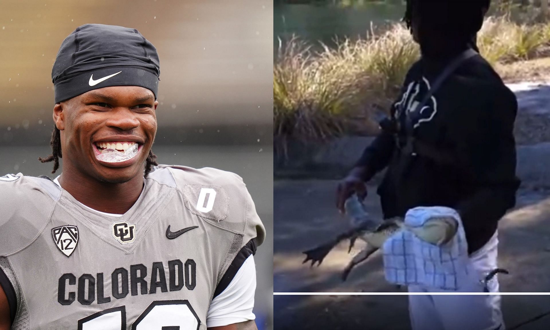 Colorado star Travis Hunter went catching alligators as part of fun offseason outing.