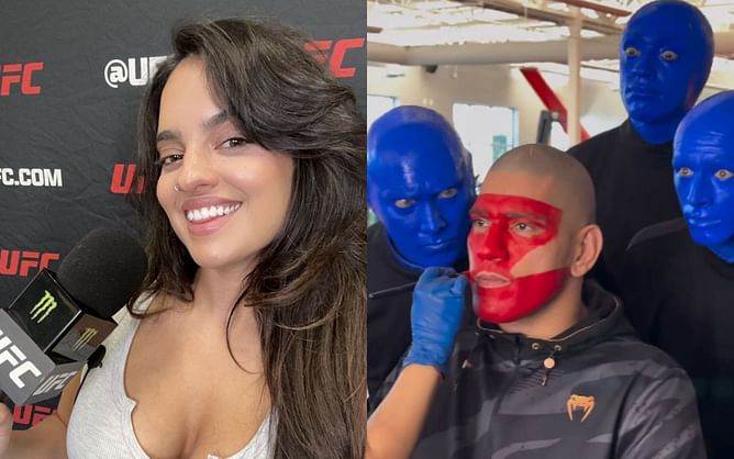 Nina-Marie Daniele reacts to Alex Pereira's ceremonial weigh-in prep video: "Were those the spirits Jiri was talking about?"