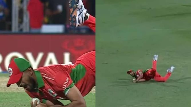 3 breathtaking catches by Oman players at the biggest stage ft. Aqib Ilyas