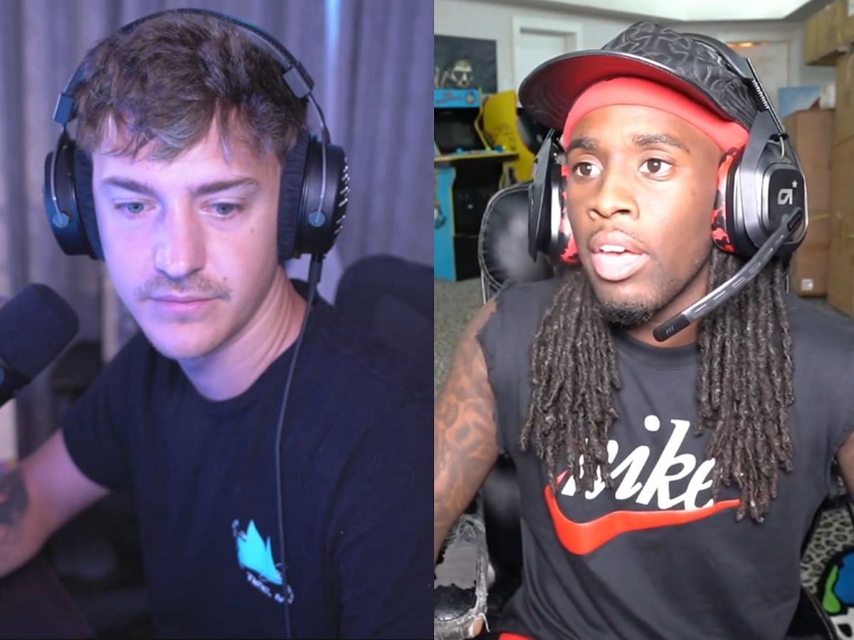 Kai Cenat reacts to recent comments made by Ninja (Image via Twitch/Ninja and Kai Cenat)