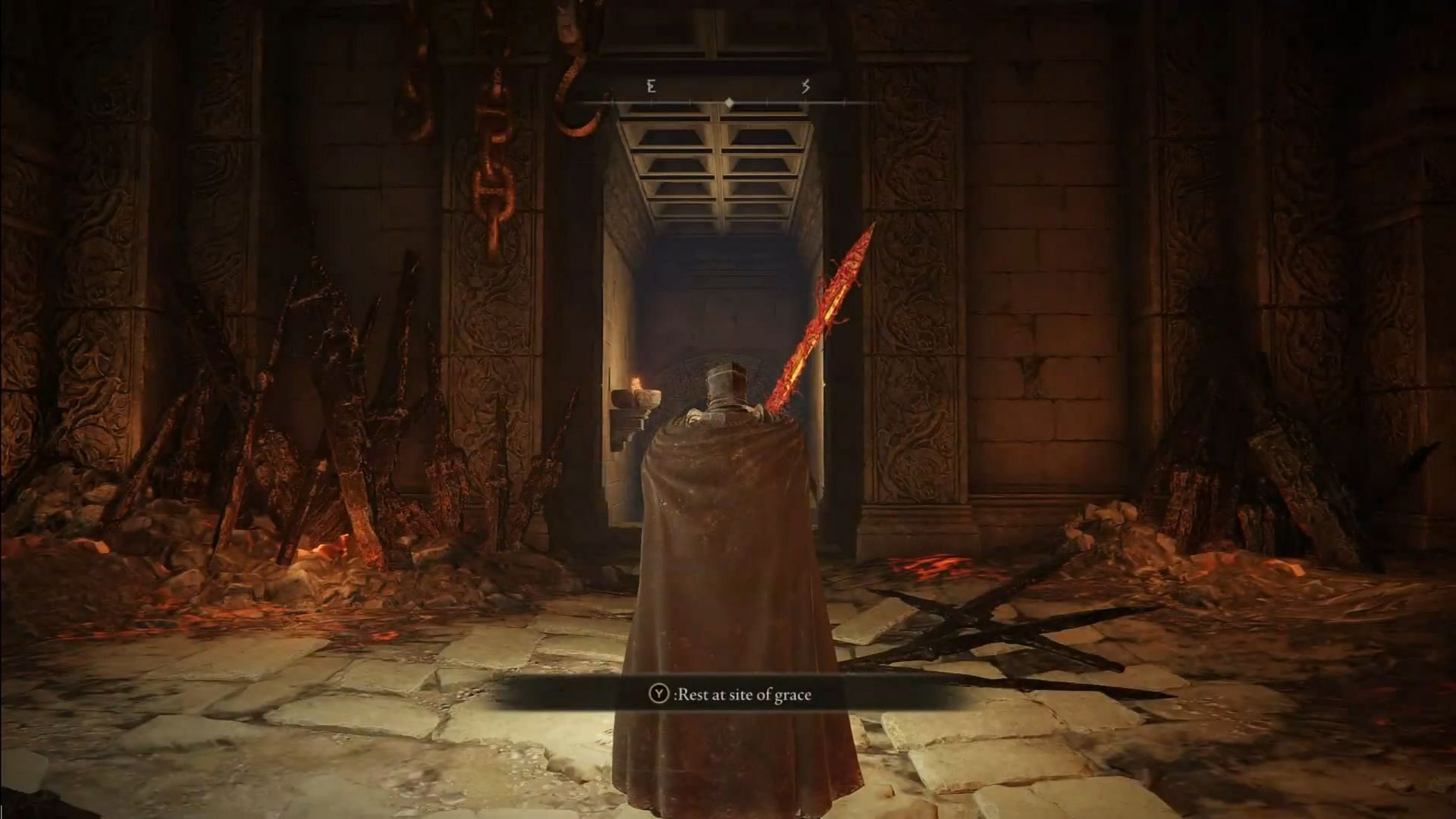 Entrance to the dungeon in Elden Ring Shadow of the Erdtree (Image via Bandai Namco Entertainment)