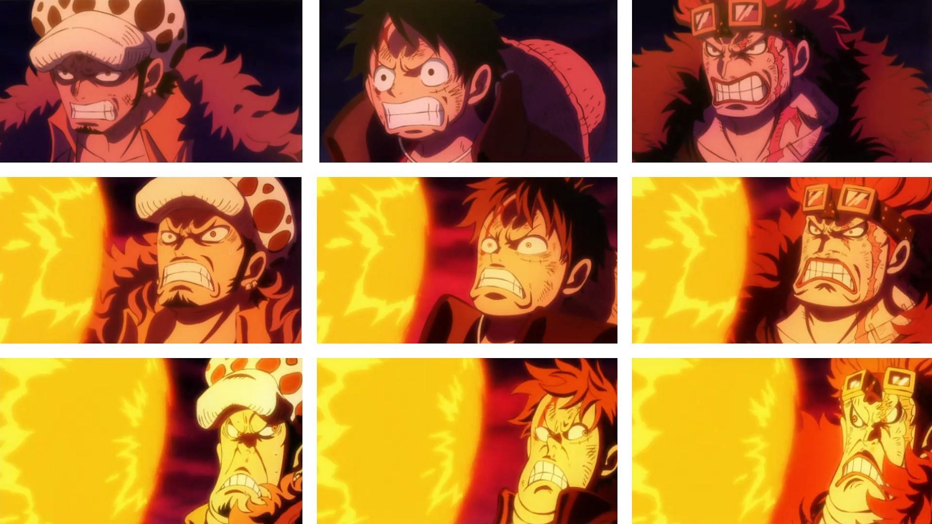 Every One Piece disgusted face before Luffy and Zoro in episode 1108