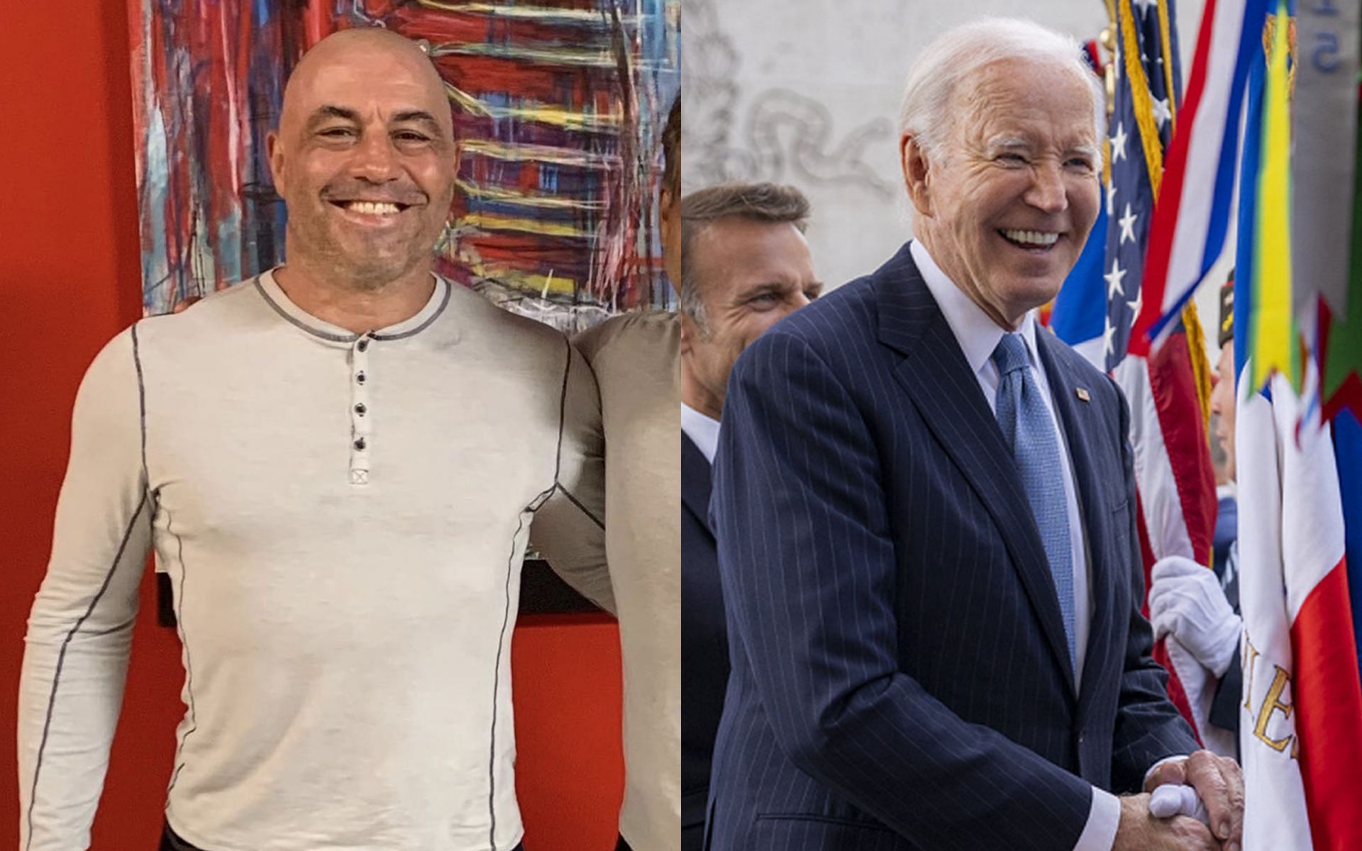 Joe Rogan (left) thinks US President Joe Biden (right) is too old to be handling responsibility [Images courtesy: @joerogan and @POTUS on X]